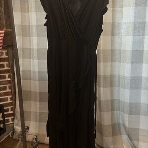 Chic Asymmetrical Black Dress